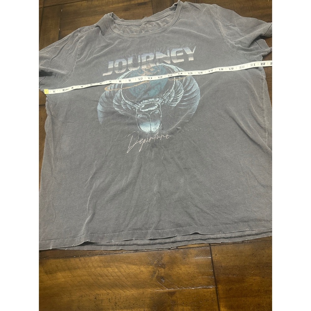 Journey Departure 1980 US Tour Graphic T-Shirt Gray Large Cotton Band Tee - Picture 6 of 7